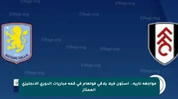 مواجهة نارية.. أستون فيلا يلاقي فولهام في قمة مباريات الدوري الإنجليزي الممتاز